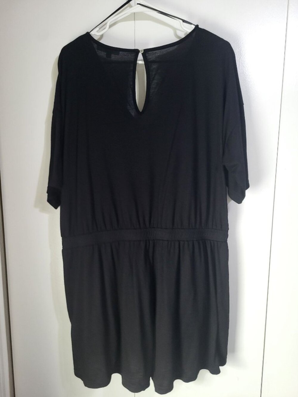 UMGEE Women's SZ 1XL Black One Piece Romper Minimalist Summer Lounge - Picture 2 of 8